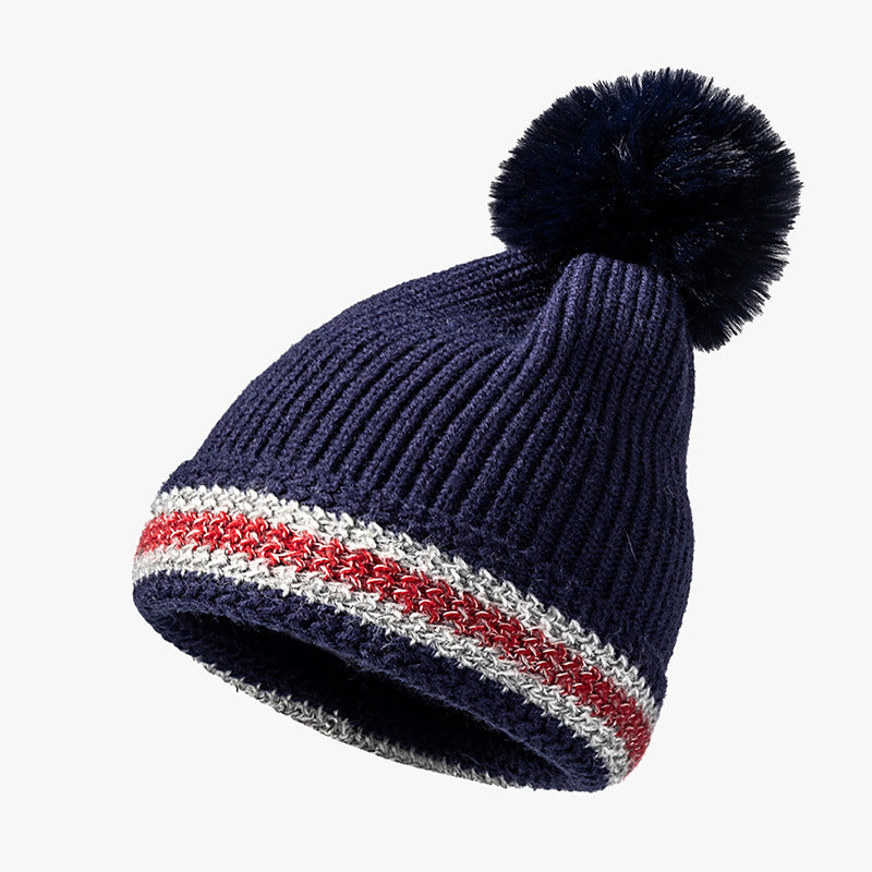 Winter Outdoor Striped Jacquard Warm Knit Hat