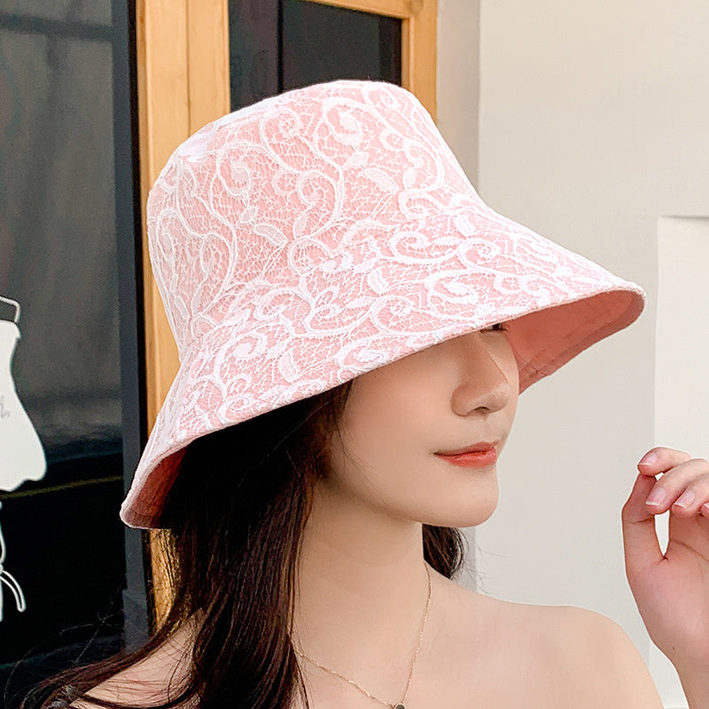 Fashion Lace Embroidered Pot Hat