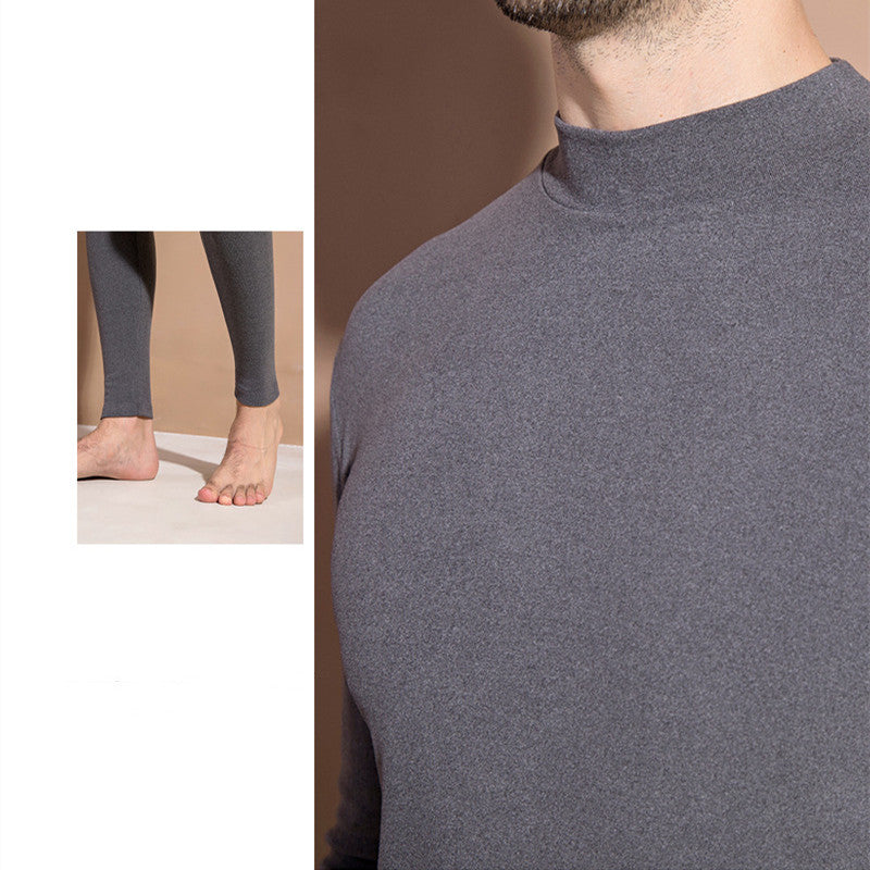 Half High Collar Long Sleeve Thermal Underwear For Couples