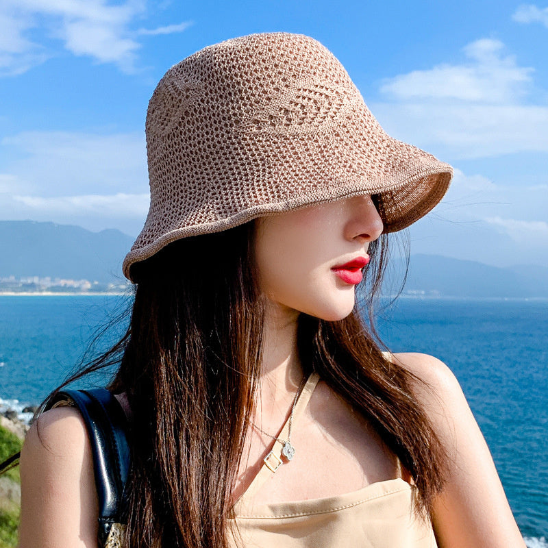 Hand-woven Collapsible Beach Sunshade Bucket Hat