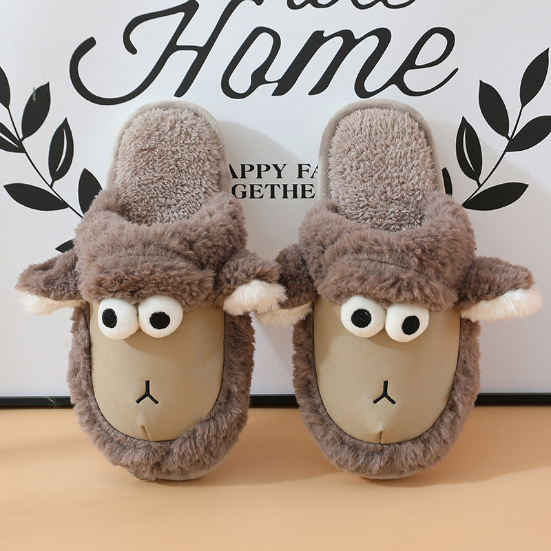 Cotton slippers at home warm anti - slip