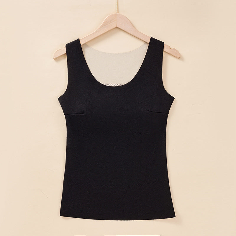 Thermal Shirt Women Sleeveless Elastic Vest Thermal Tank Top Warm Underwear