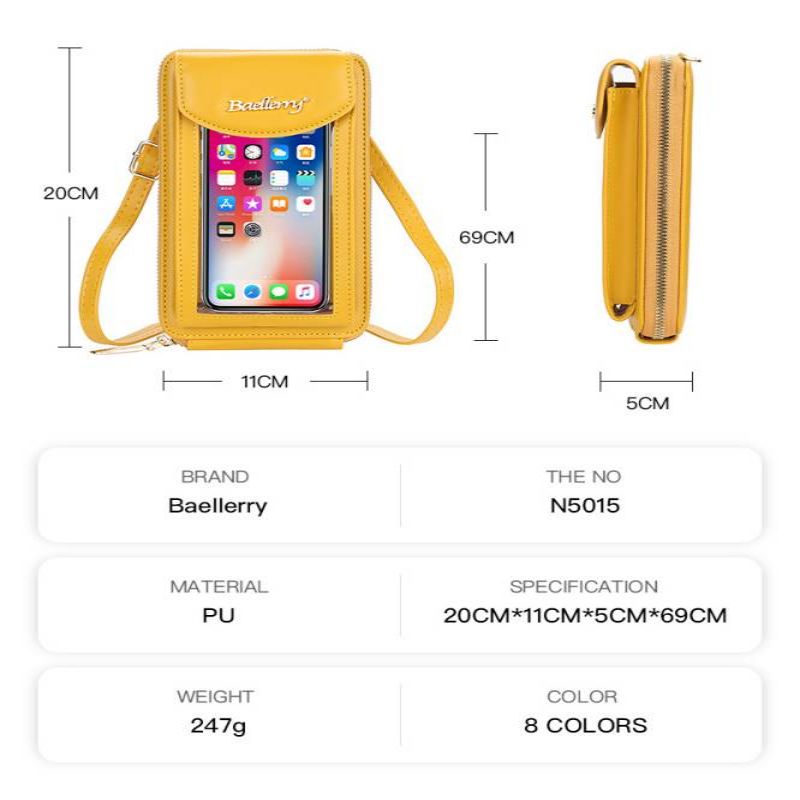 Mini Lady Transparent Touch Screen Mobile Bag