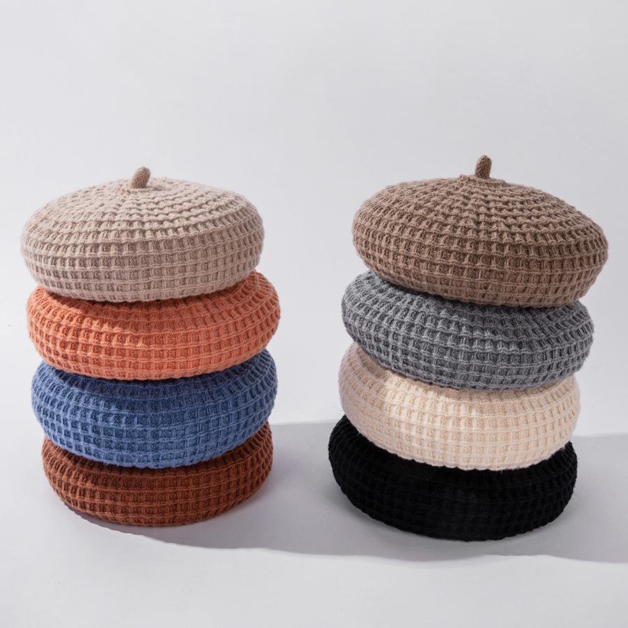 Solid Color Knitted Beret