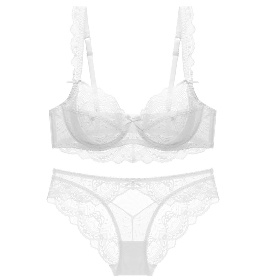 Wireless Ultra-thin Lace Minimizer Bra Sets