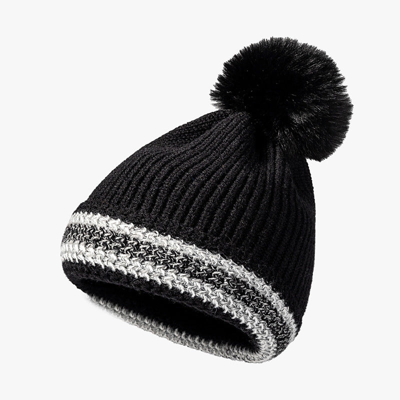 Winter Outdoor Striped Jacquard Warm Knit Hat