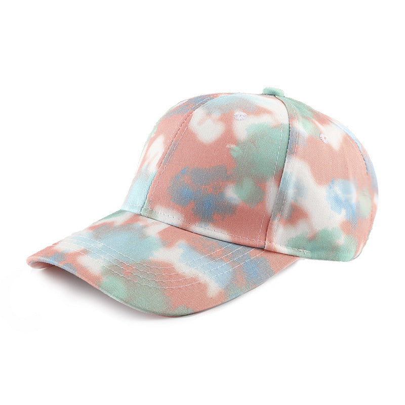 Tie-dyed street-coloured shade hats