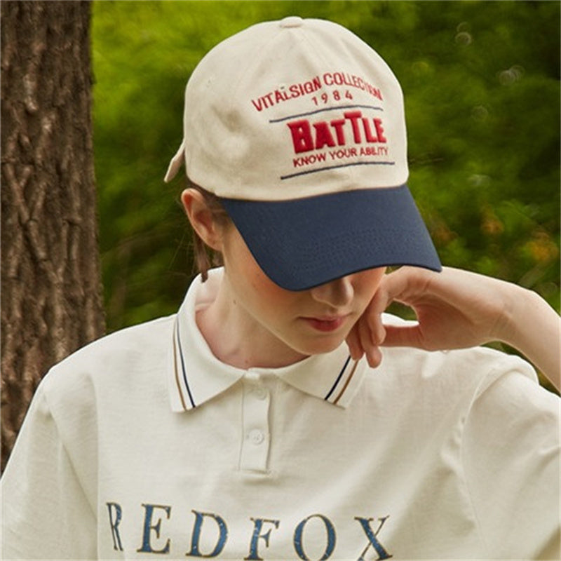 Retro niche alphabet embroidered baseball caps