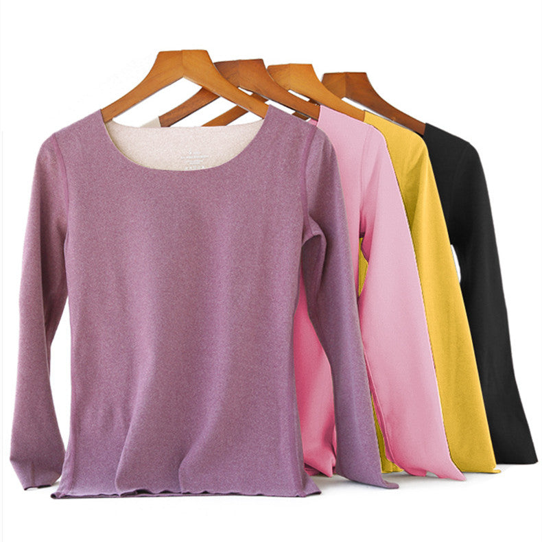 Non-marking Round Neck Long Sleeve Thermal Underwear For Couples