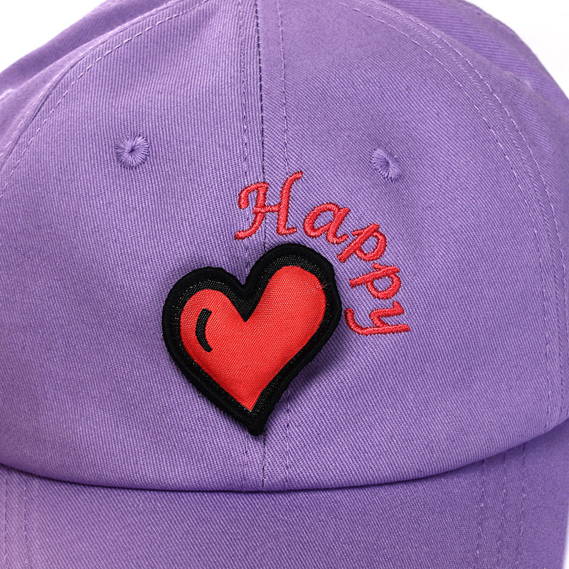 Fashion heart-shaped baseball cap