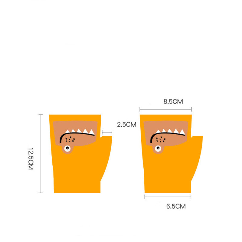 Cute Cartoon Knitted Yarn Fingerless Children's Gloves