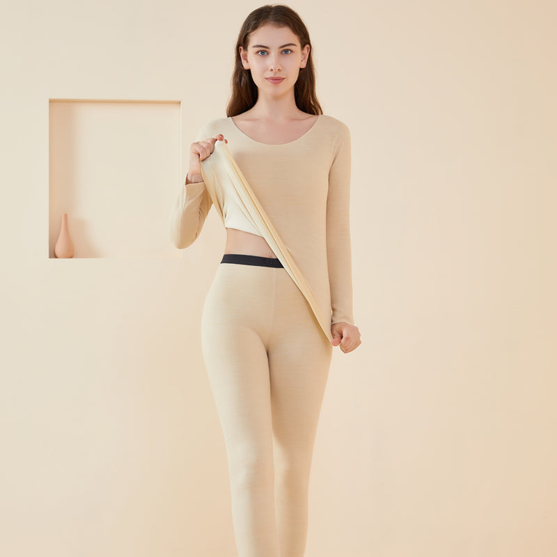 Non-marking Long Sleeve Thermal Underwear For Women