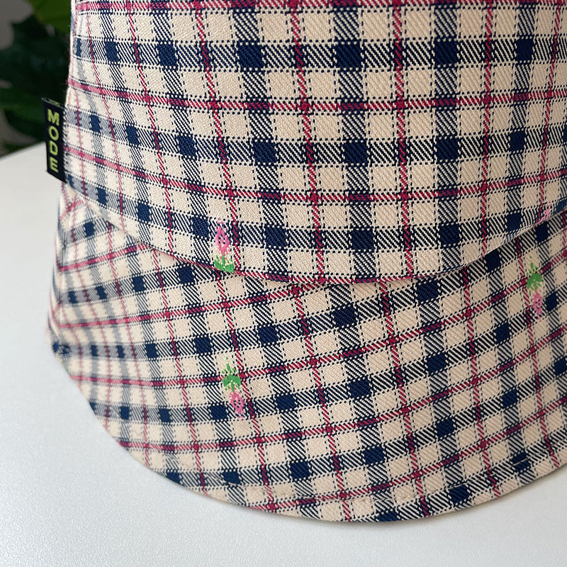 Fashion plaid fisherman hat Art bucket hat