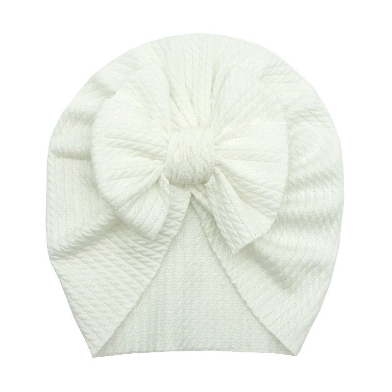 New double-layer bowknot baby hat