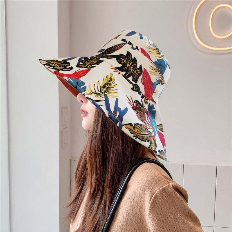 Casual Versatile Flower And Leaf Sunbonnet