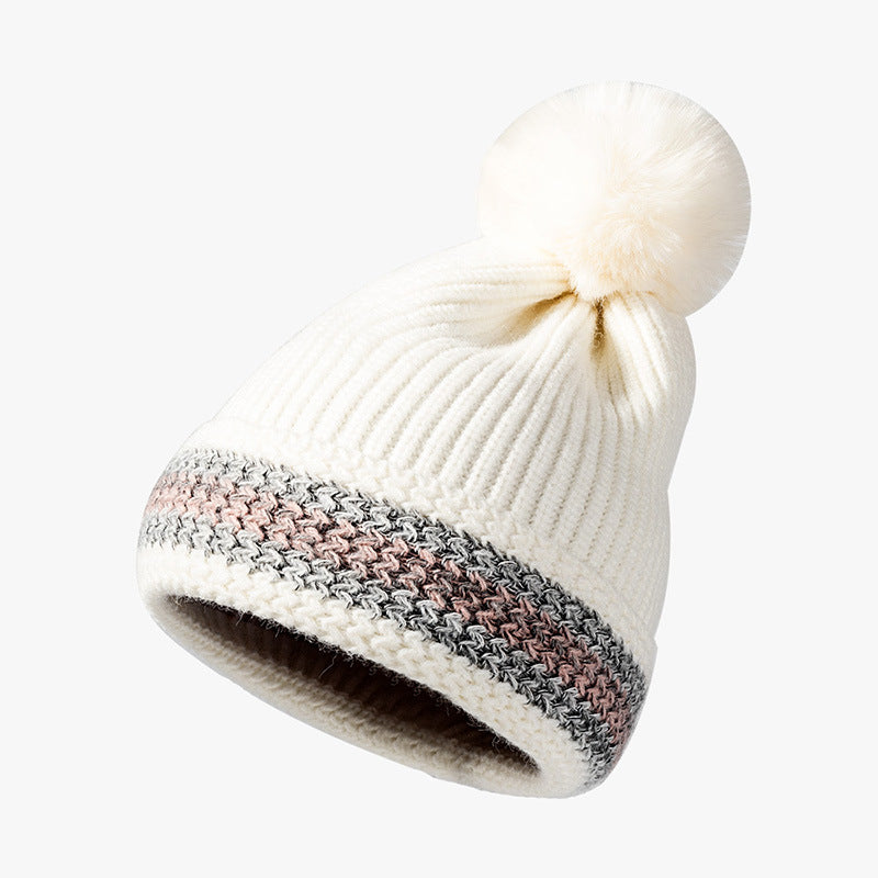 Winter Outdoor Striped Jacquard Warm Knit Hat