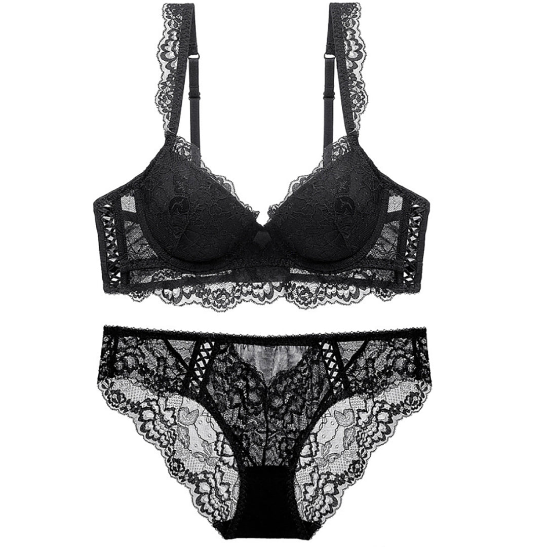 Women Lace Push-up Bra Set