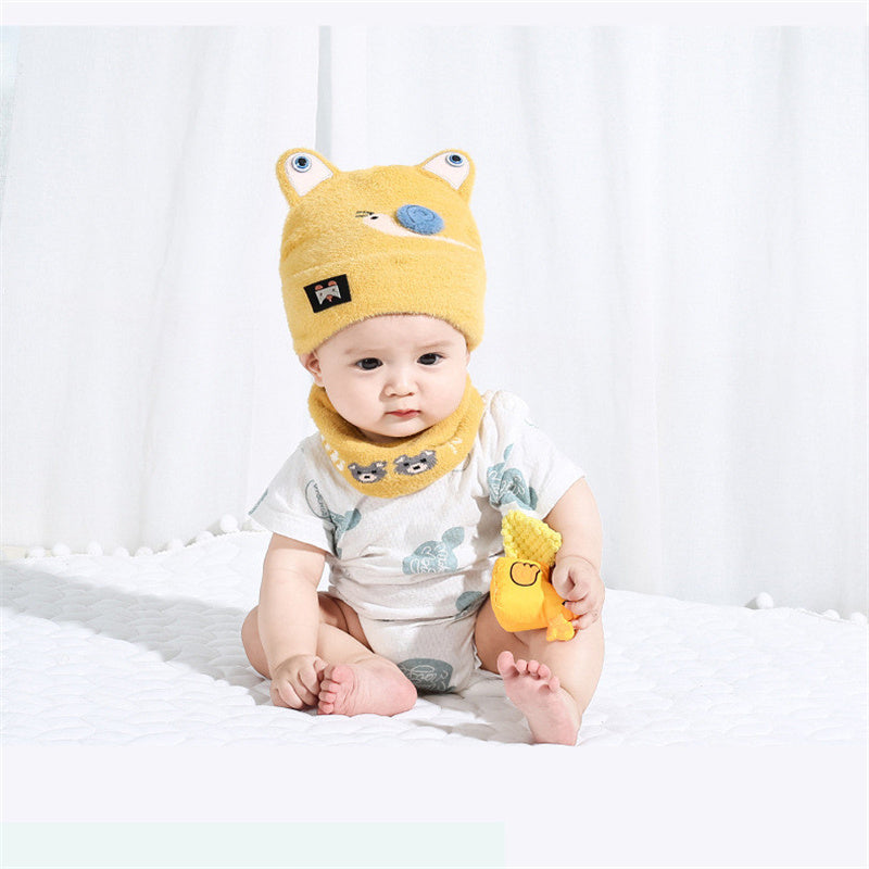 Winter Thickened Cute Snail Warm Ear  Scarf Suit For Baby