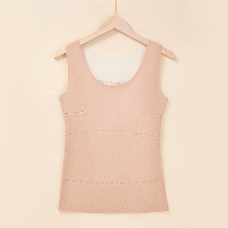 Thermal Shirt Women Sleeveless Elastic Vest Thermal Tank Top Warm Underwear