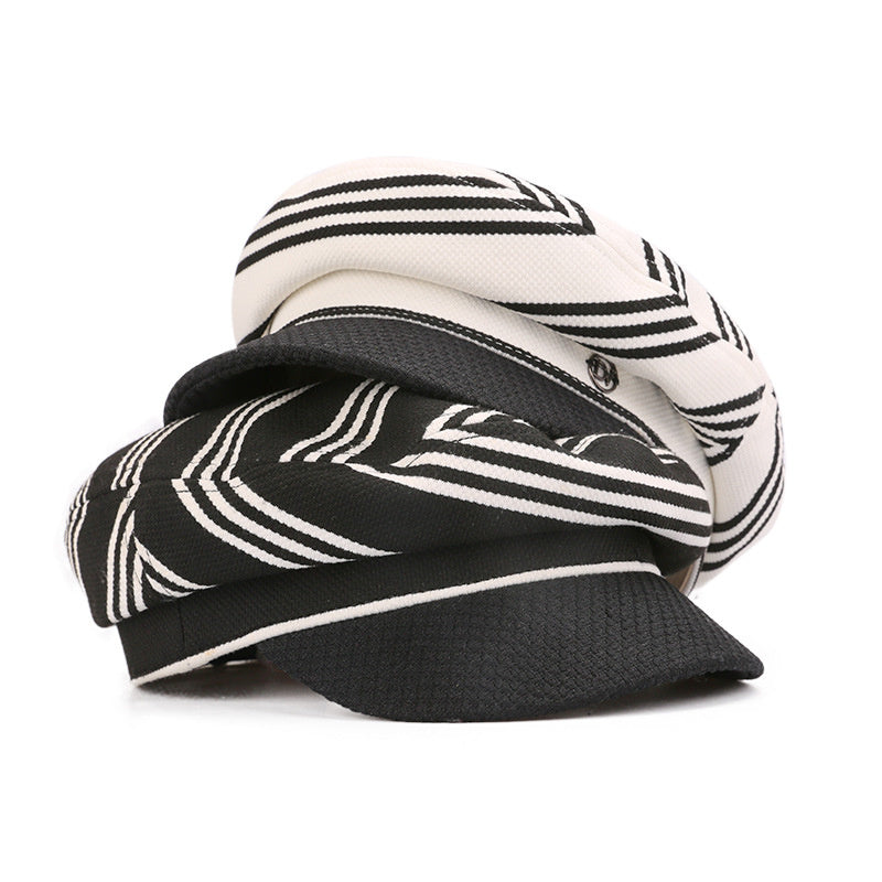 Spring Lndividual Style Striped Beret