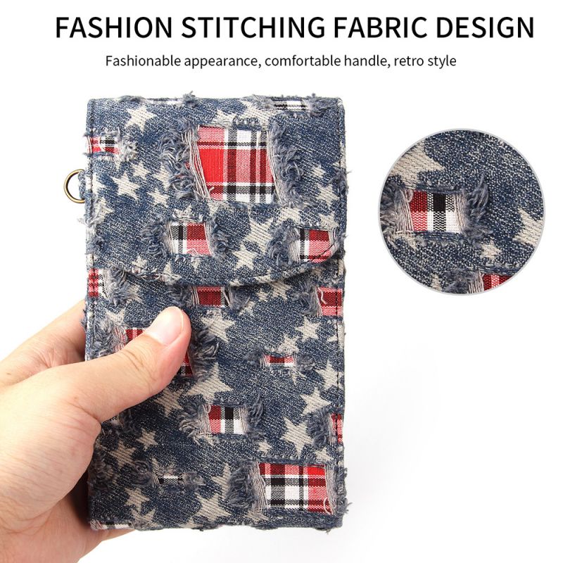 Portable Back Zipper Denim Coin Purse