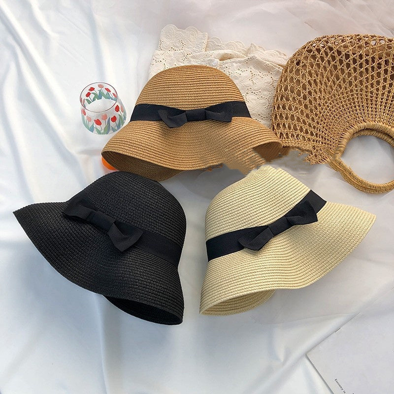 Hepburn bow beach hat for sun protection