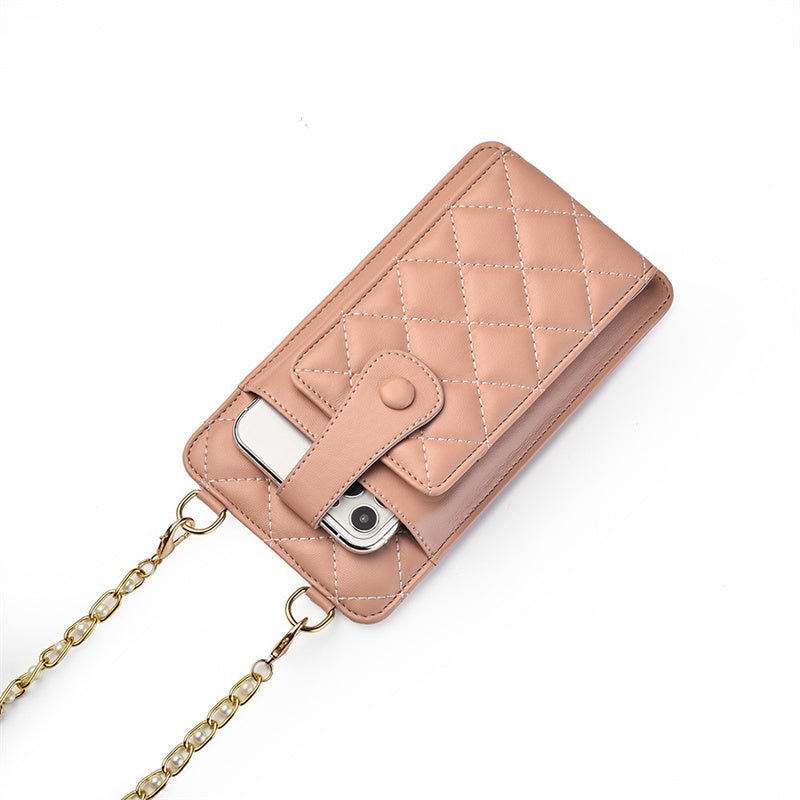 Fashion Lingge Multi-Card Zipper Coin Purse