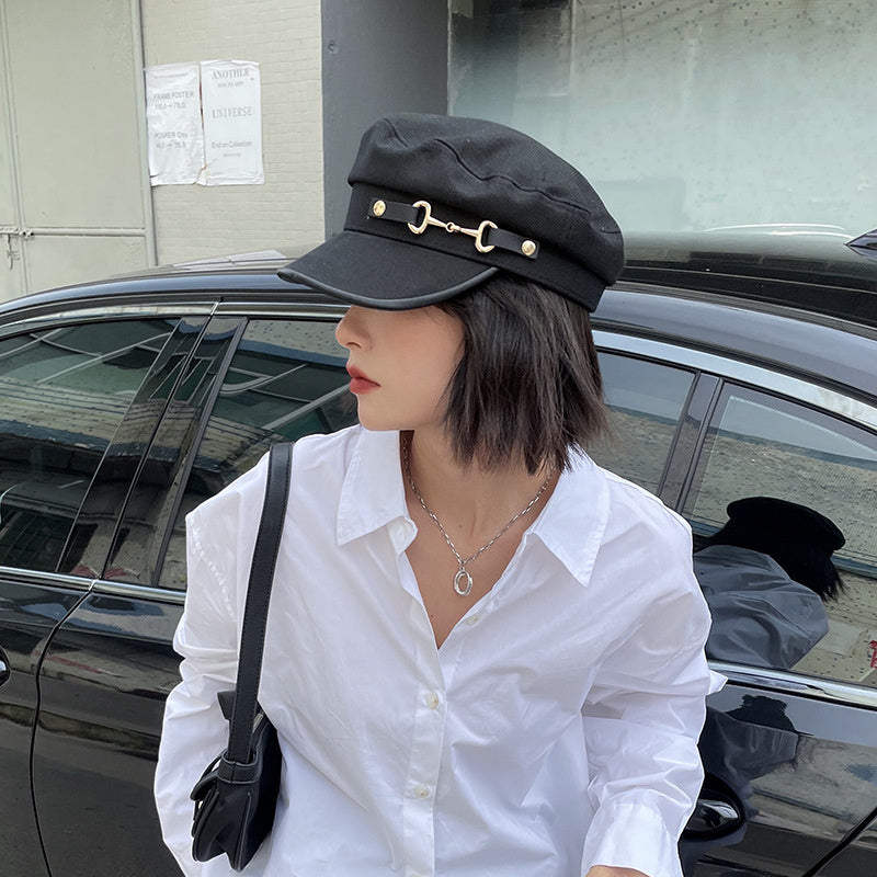 Spring And Autumn Thin Retro Show Face Small Flat Top Beret