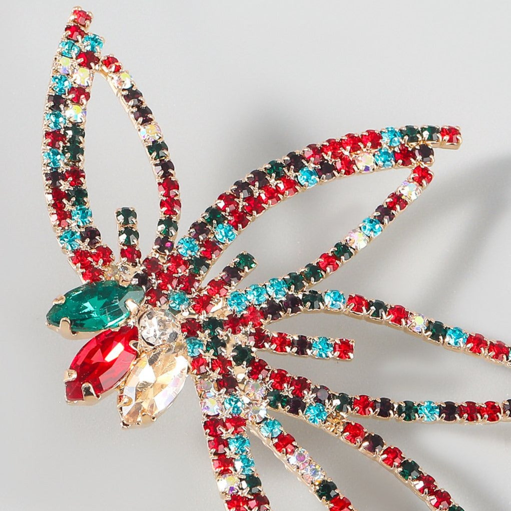 Fashion Flash Diamond Petal-Shaped Earrings