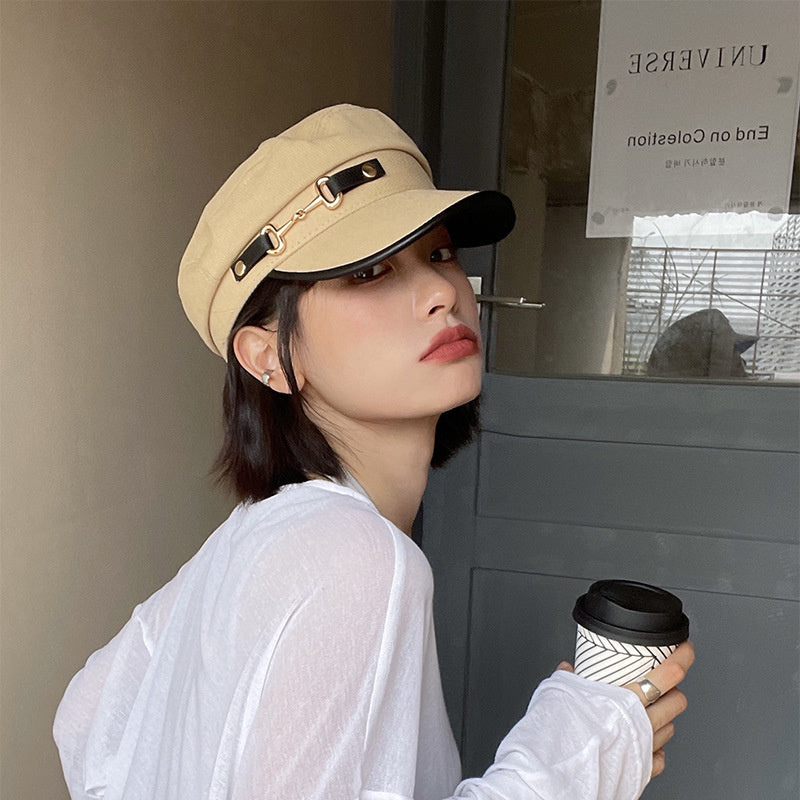 Spring And Autumn Thin Retro Show Face Small Flat Top Beret