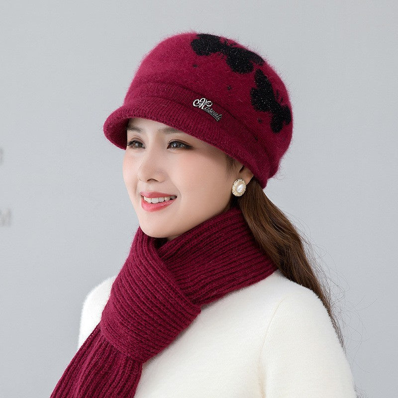 Stylish Solid Color Elegant Thickening Warm Knit Hat