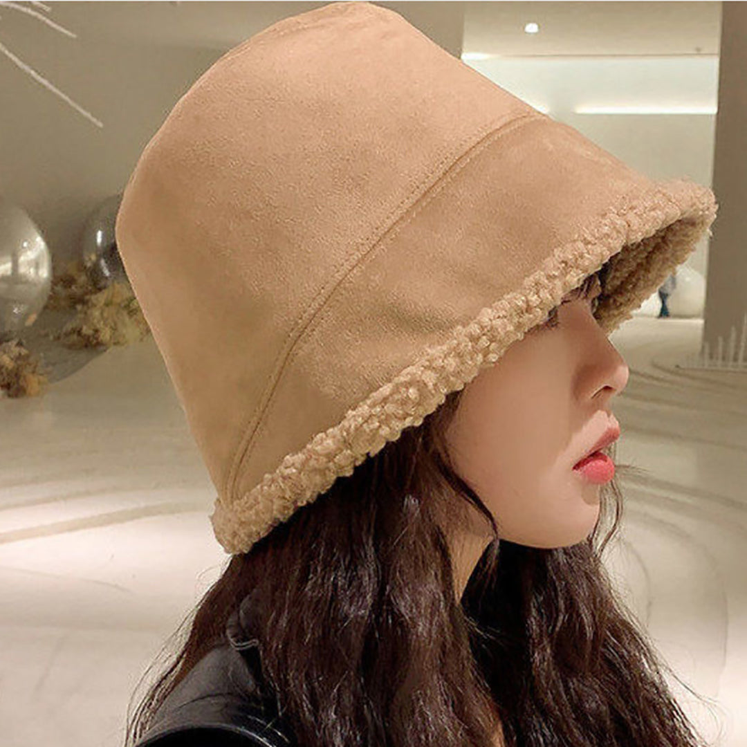 Fashion Double-sided Retro Wool Warm Bucket Hat