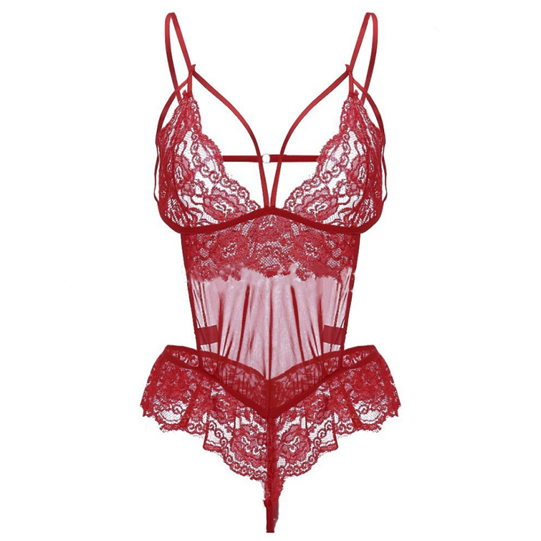 Ladies Hallow-out  Lace Bodysuit