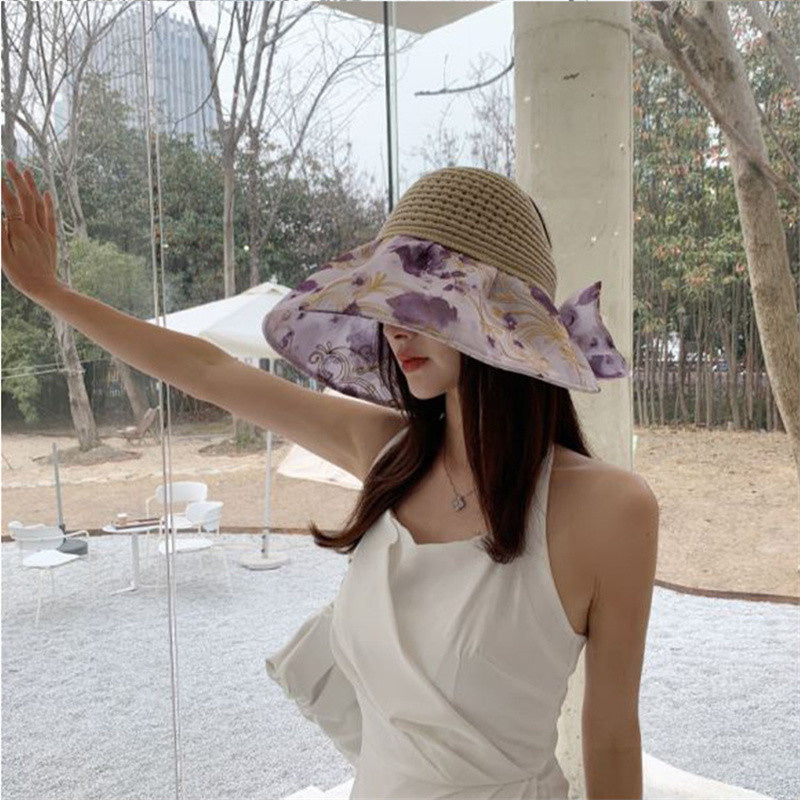 Design Stitching Folding Sunscreen Outdoor Leisure Beach Hat