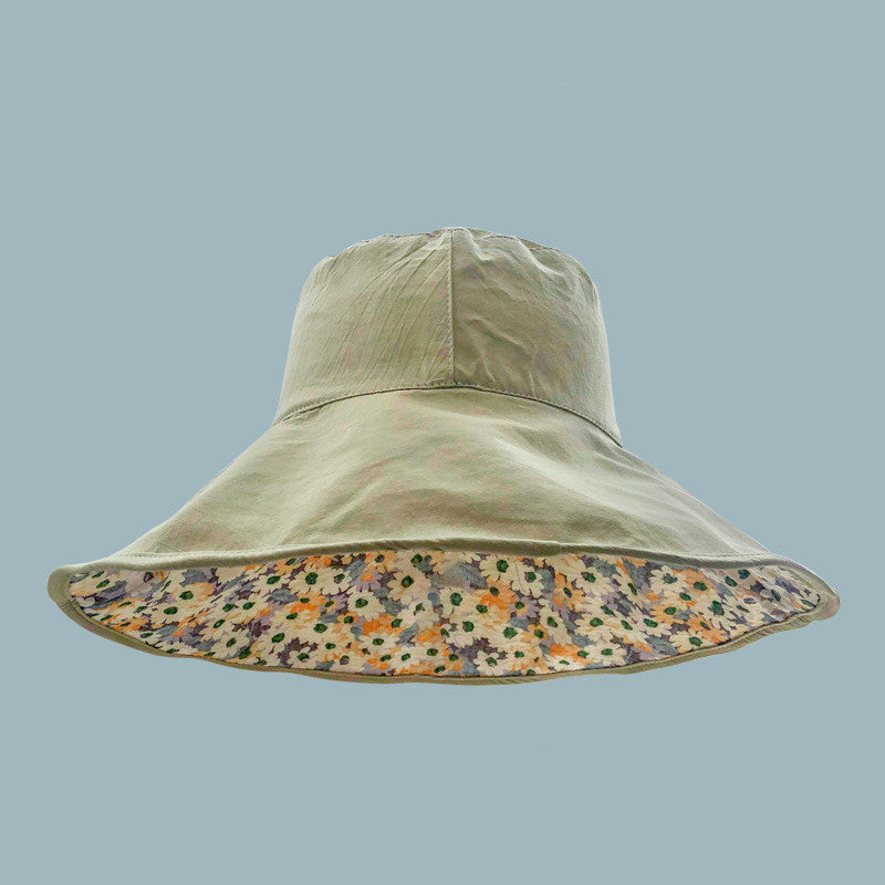 Small Floral Two-sided Sunscreen Fisherman's Hat