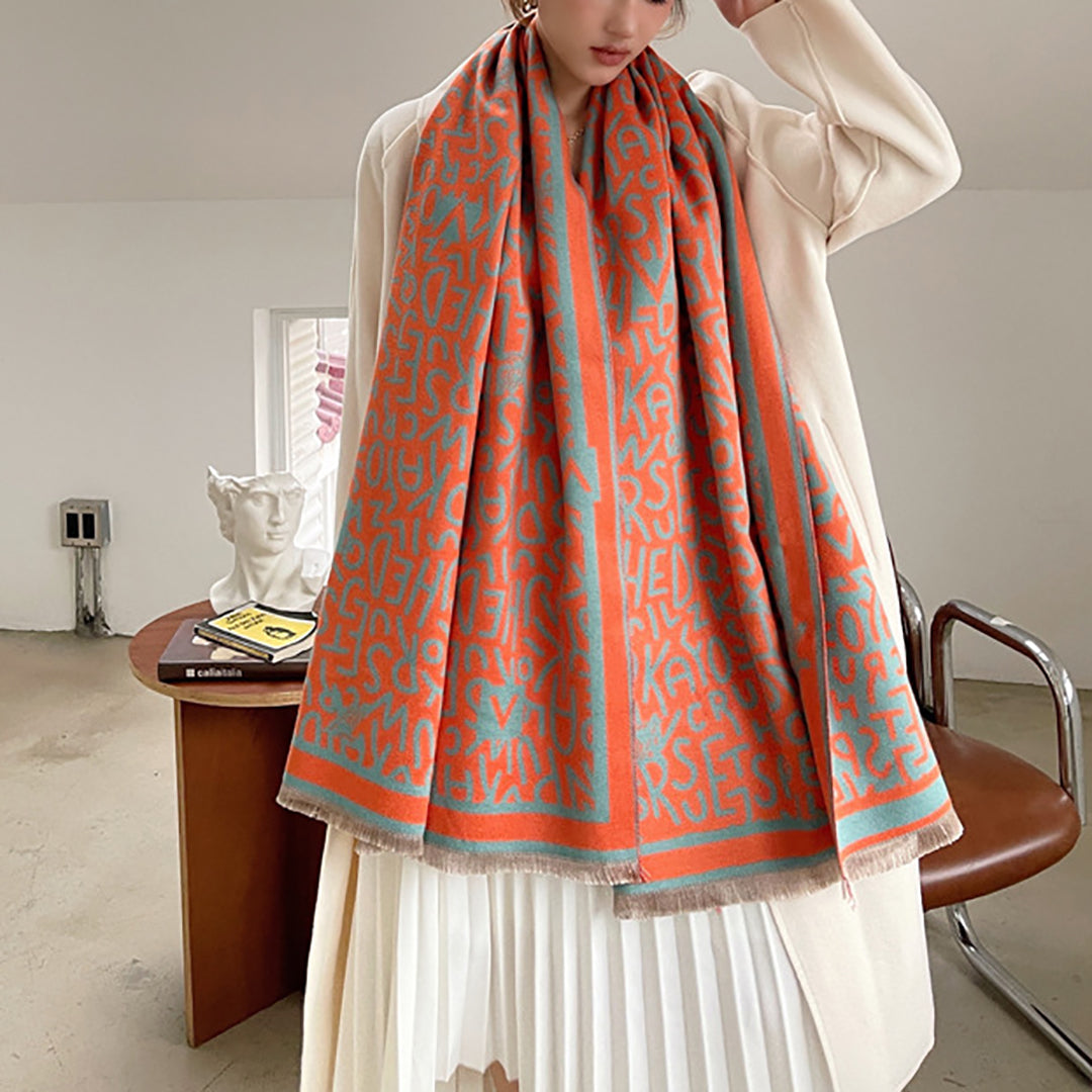 Stylish Cashmere Jacquard Thick Scarf