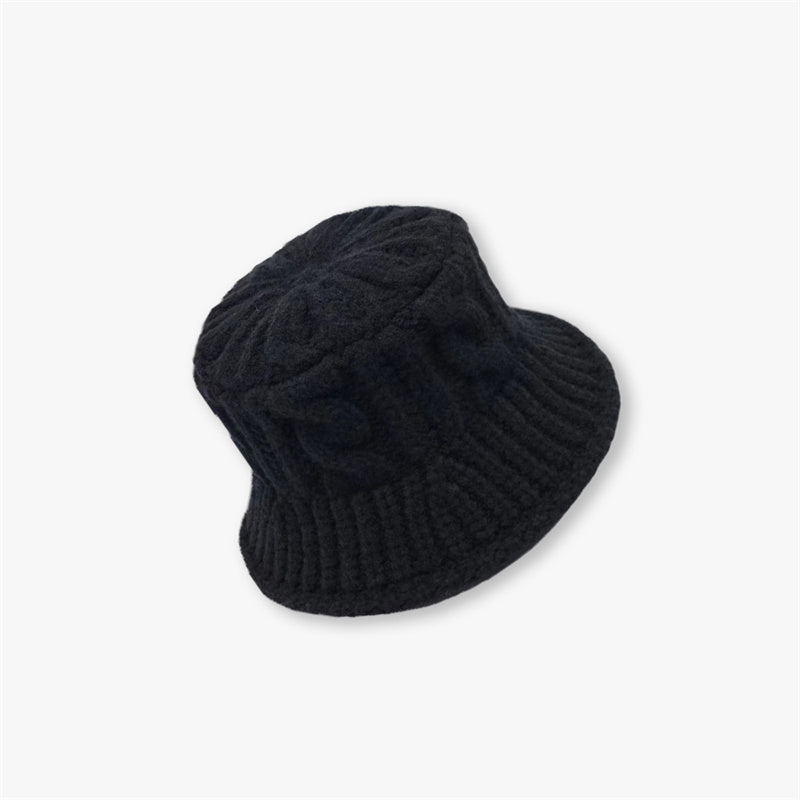 Winter small eaves coarse hemp yarn cap increase fisherman basin cap show face small bucket cap