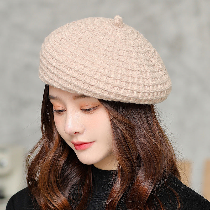 Solid Color Knitted Beret