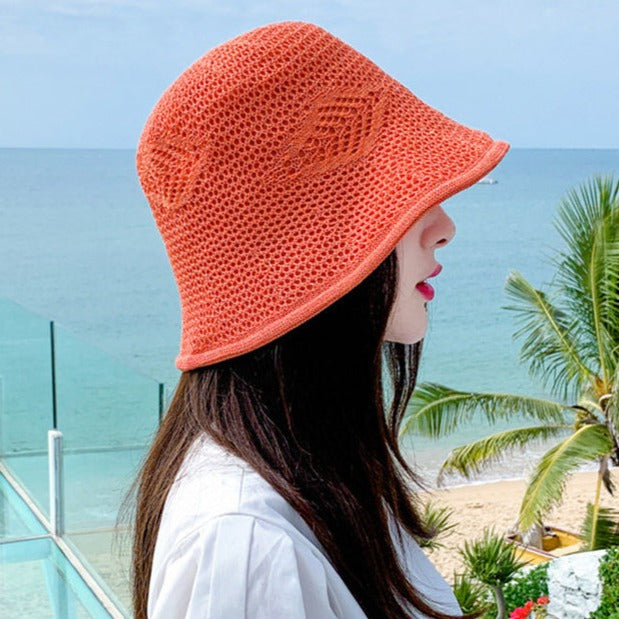 Hand-woven Collapsible Beach Sunshade Bucket Hat