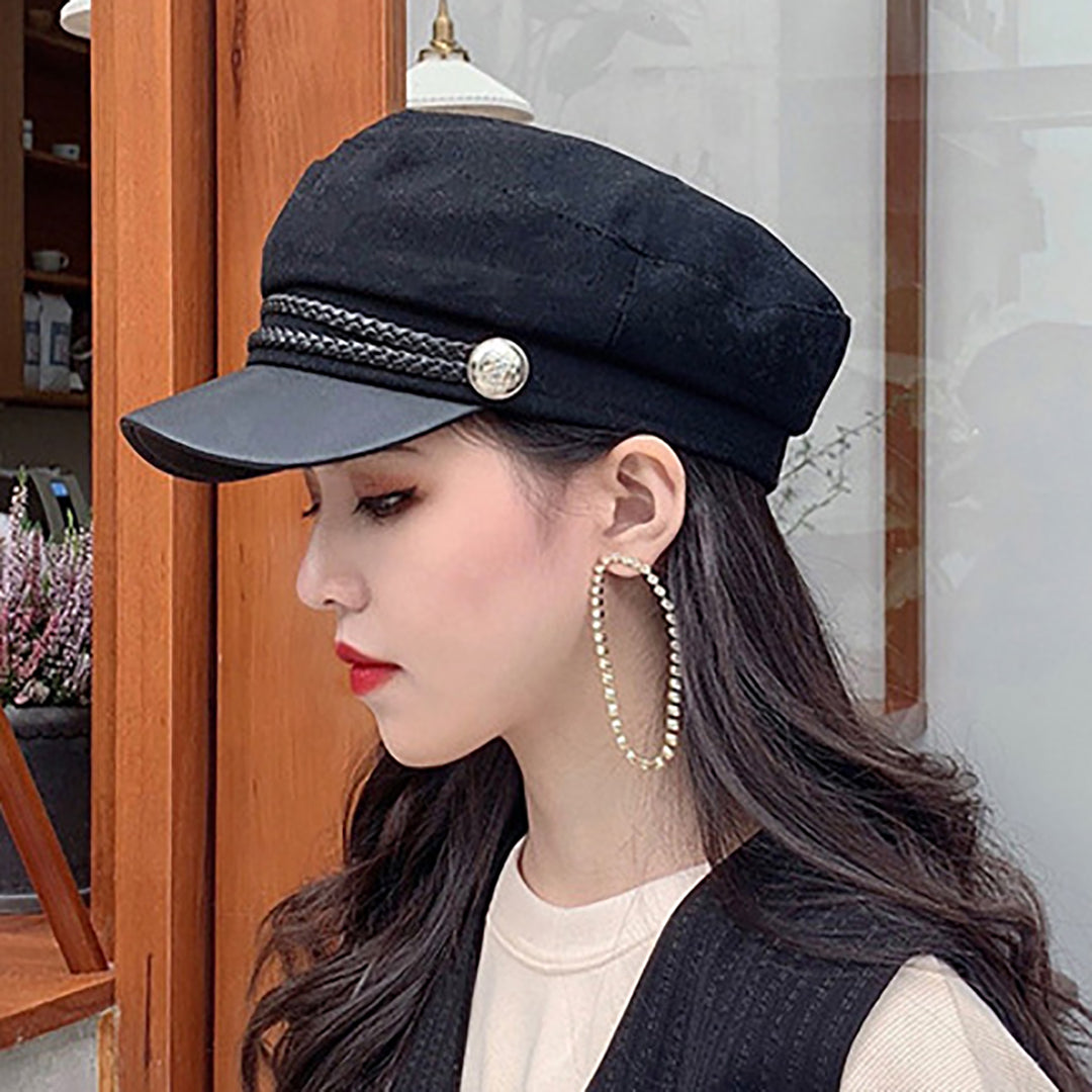 Female Stylish Solid Color French Beret Cap