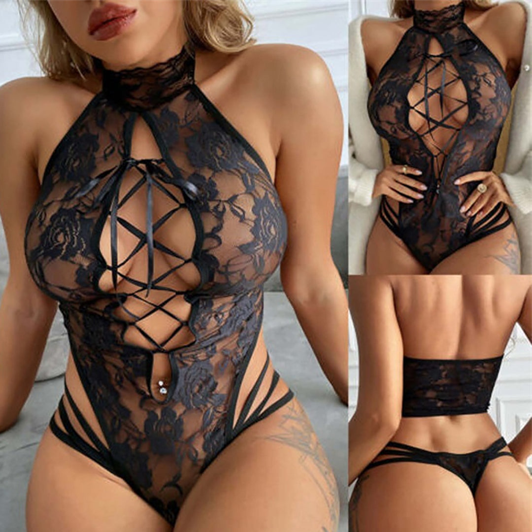 Women Lace Hallow Out Lingerie Sets