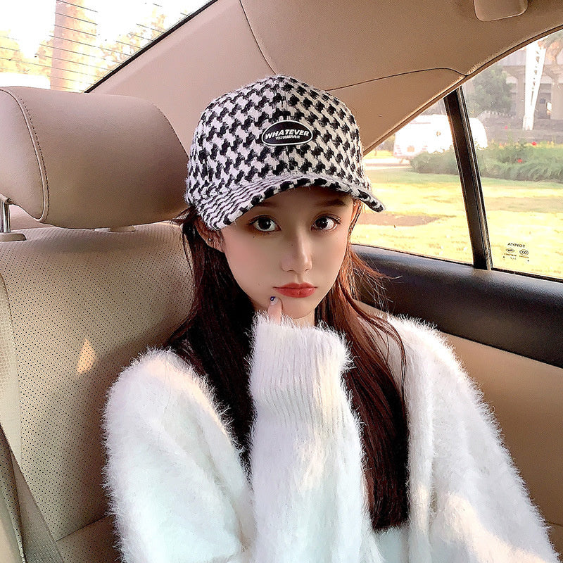 Fashion Letter Plaid Baseball Cap