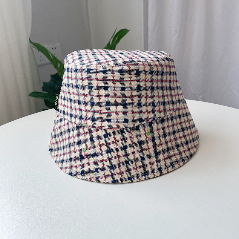 Fashion plaid fisherman hat Art bucket hat