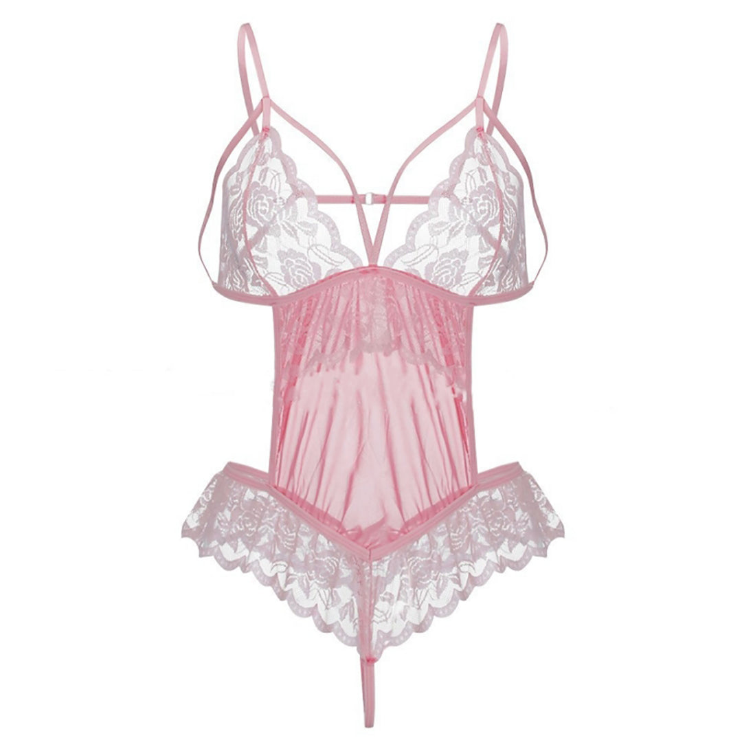 Ladies Hallow-out  Lace Bodysuit