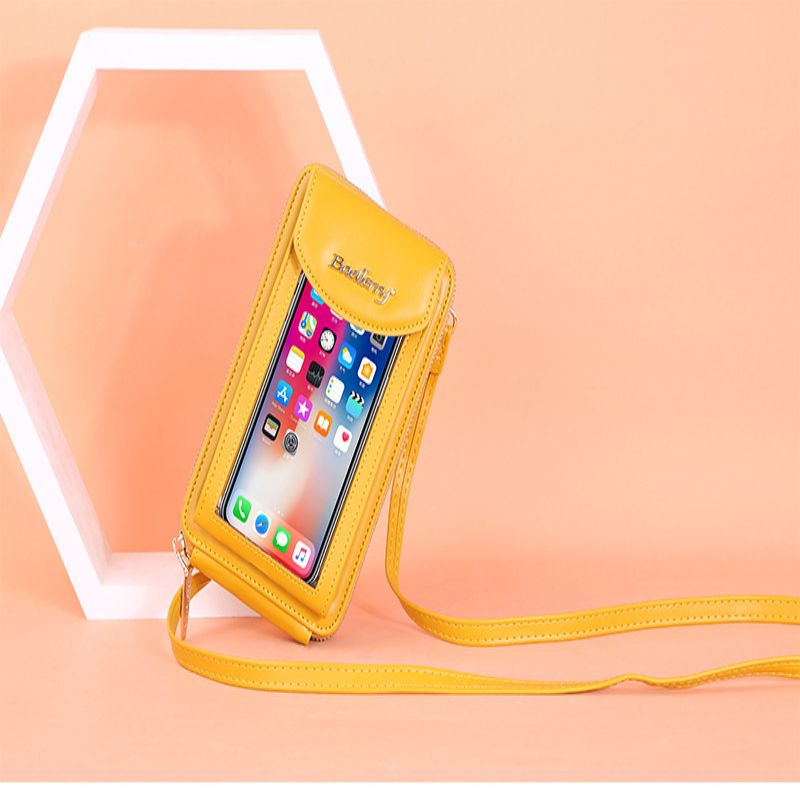 Mini Lady Transparent Touch Screen Mobile Bag