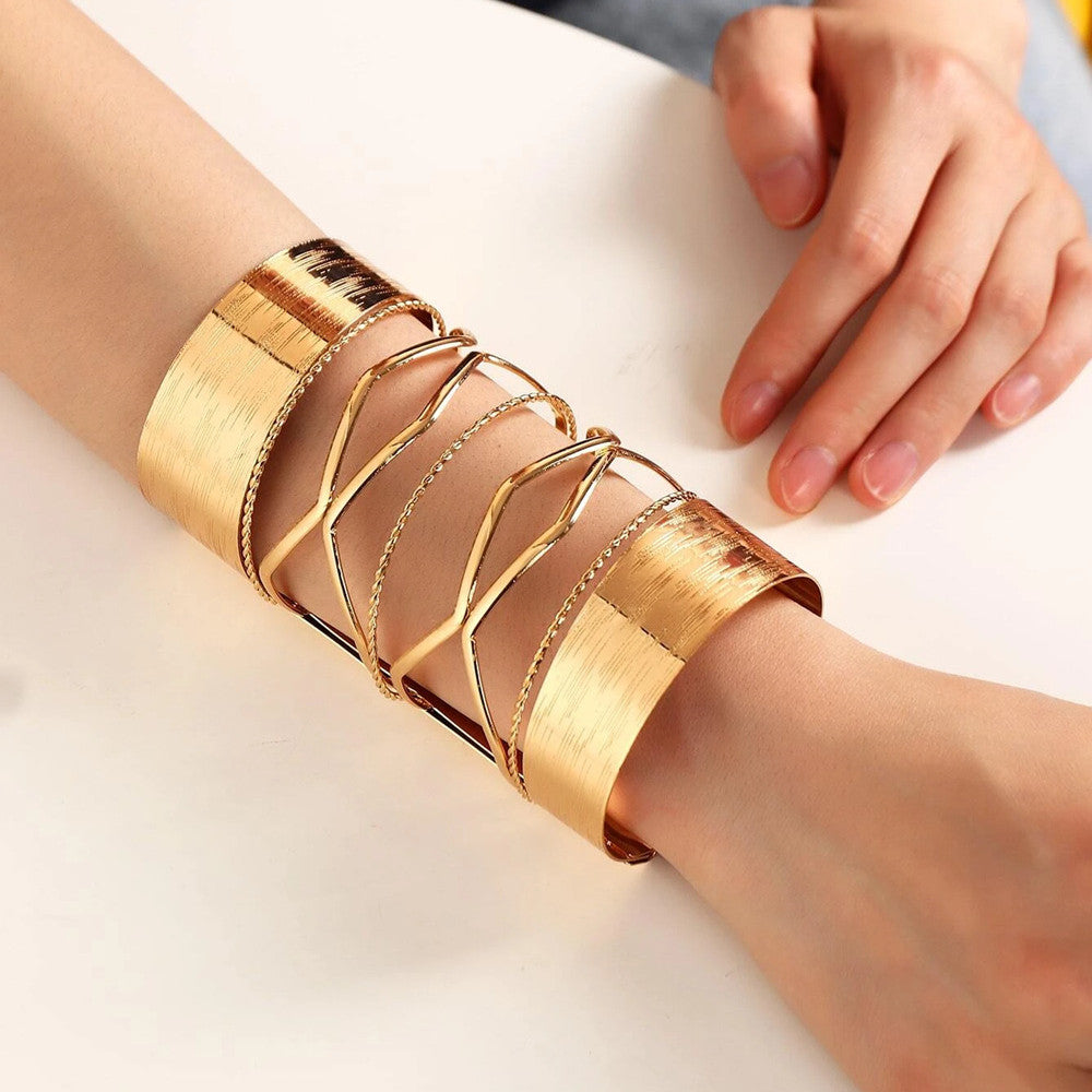 Punk Women Metallic Long  Bangle