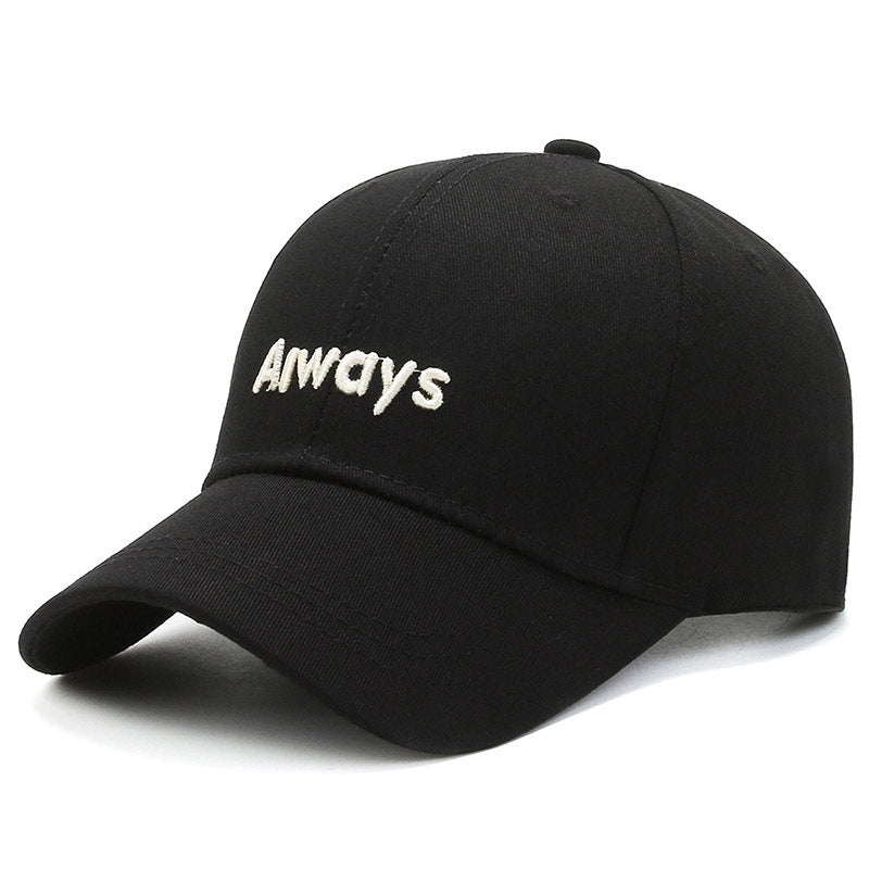 Small black stiff cap with curved brim to show face