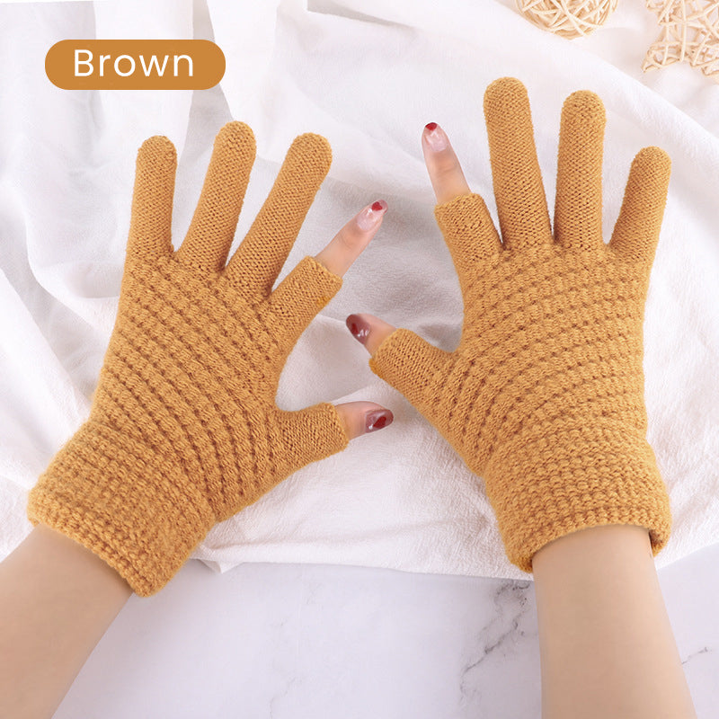 Winter Warm Office Knitting Gloves