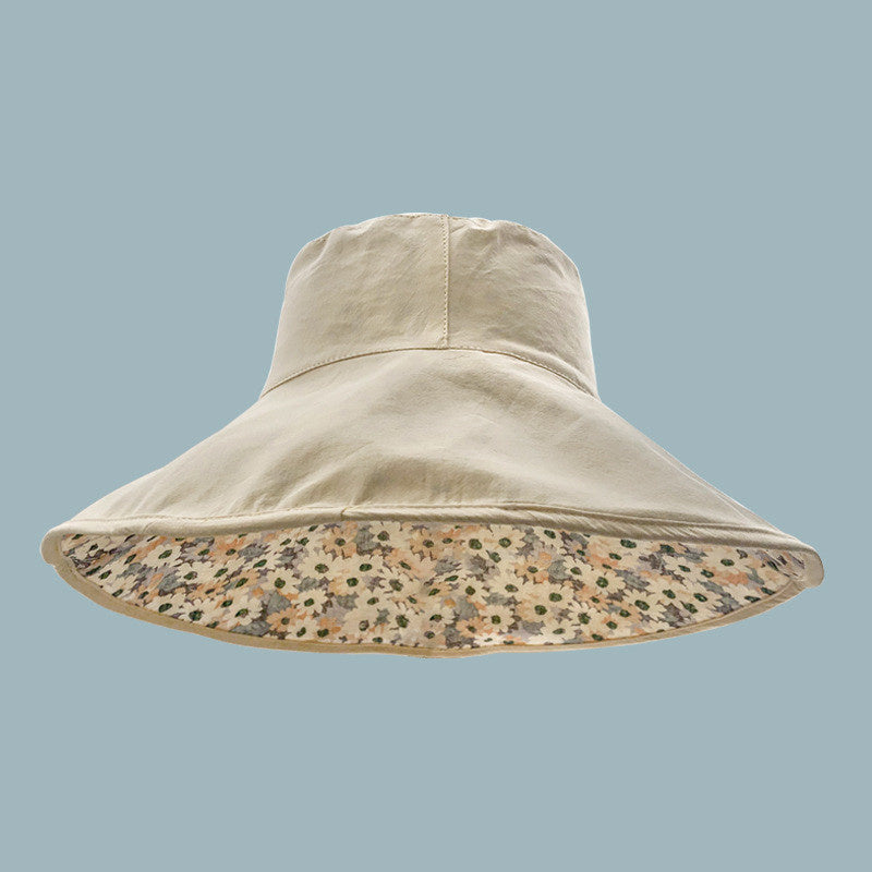 Small Floral Two-sided Sunscreen Fisherman's Hat