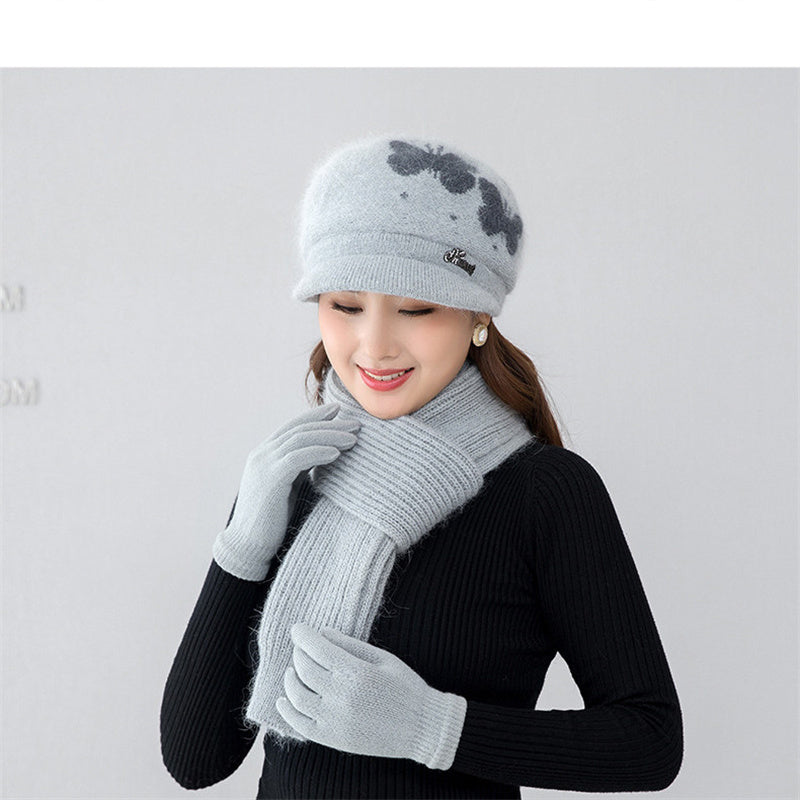 Stylish Solid Color Elegant Thickening Warm Knit Hat